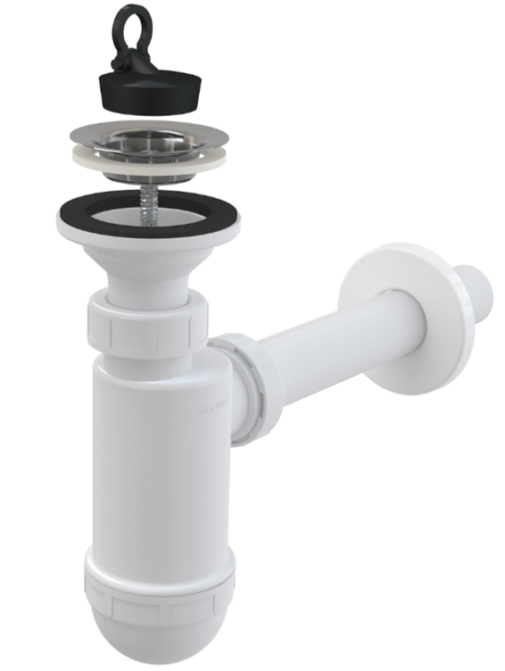 Сифон для умывальника Alca Plast A410 Ø32 мм с решеткой Ø63 мм A410