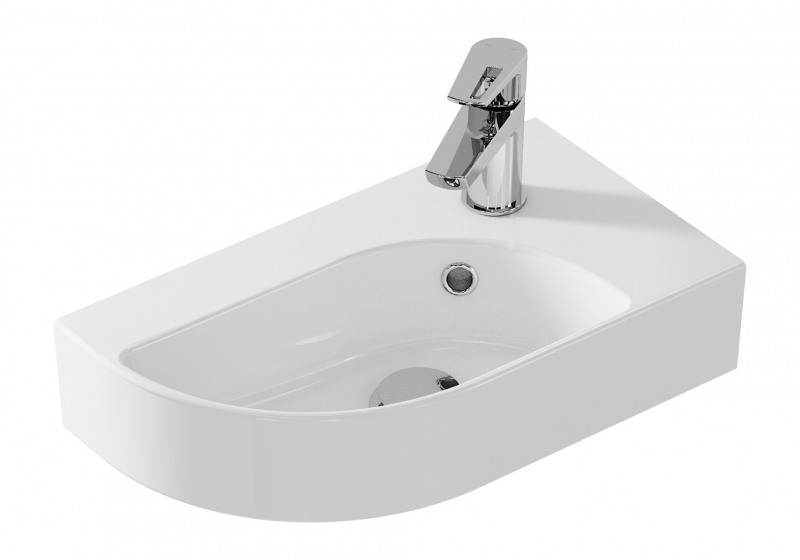 Раковина подвесная Cersanit CAMEO 45 правая 1 отверстие S-UM-CAM45/1-w