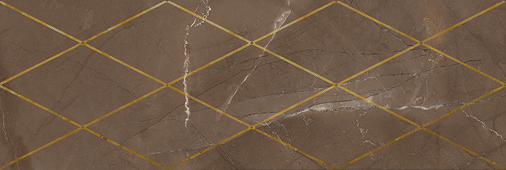 Декор LB-CERAMICS Миланезе Римский марроне 20х60 см 1664-0147-1001