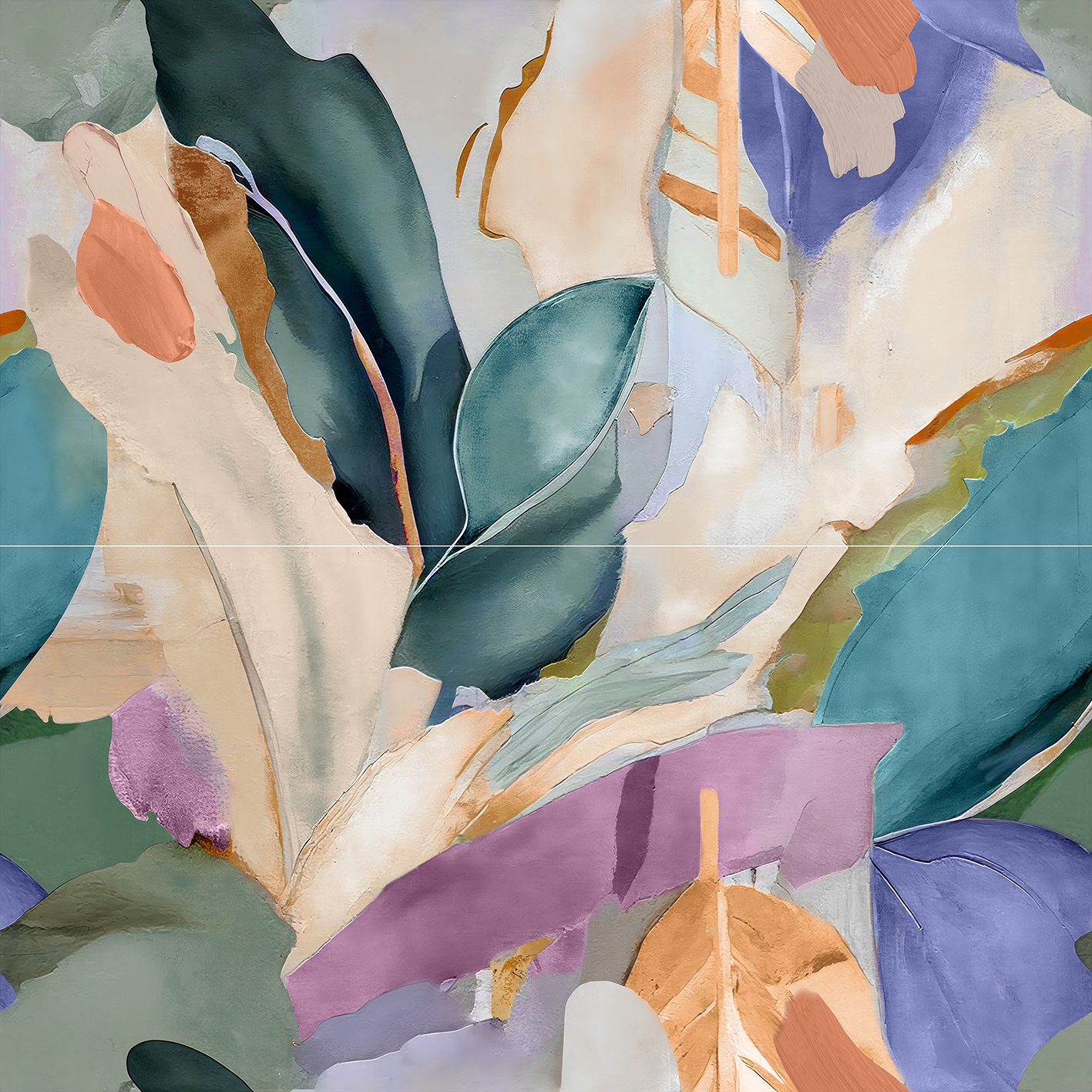 Панно Laparet Impression blue OS\B392\2x\48000R 80x80 см глянцевое обрезное OS\B392\2x\48000R