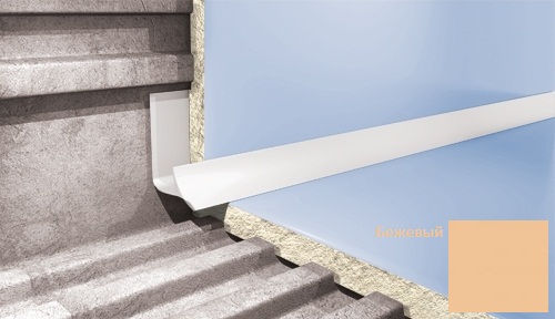 Профиль для плитки внутренний Cezar VD103 9 мм бежевый VD103