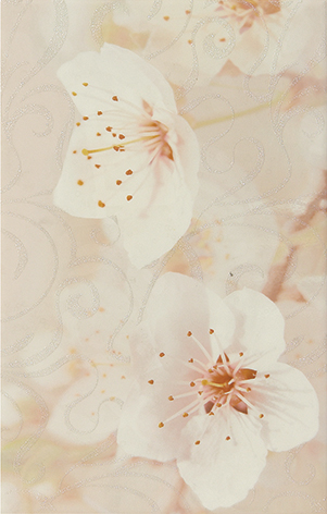 Декор Шахтинская плитка Сакура коричневый 03 25х40 см 010301001874