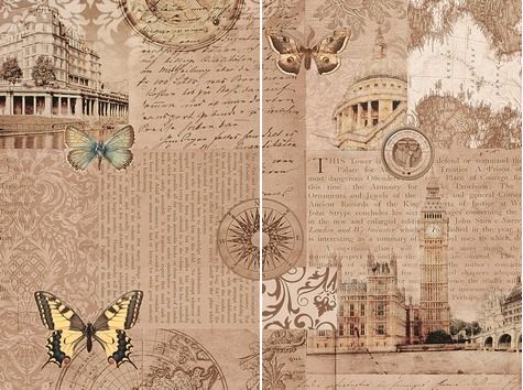 Панно Дельта Керамика Voyage P2-1D179 40х30 см (из 2 плит) P2-1D179