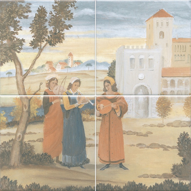 Панно Kerama Marazzi Виченца из 4 частей 30х30 см VB\A04\4x\17000