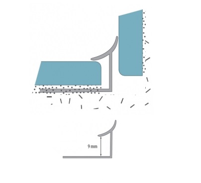 Профиль для плитки внутренний Cezar VD125 9 мм светло-бежевый VD125