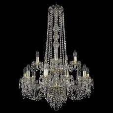 Подвесная люстра Bohemia Art Classic 11.23 15 ламп двухъярусная h-96 11.23.10+5.220.2d.h-96.Gd.Dr