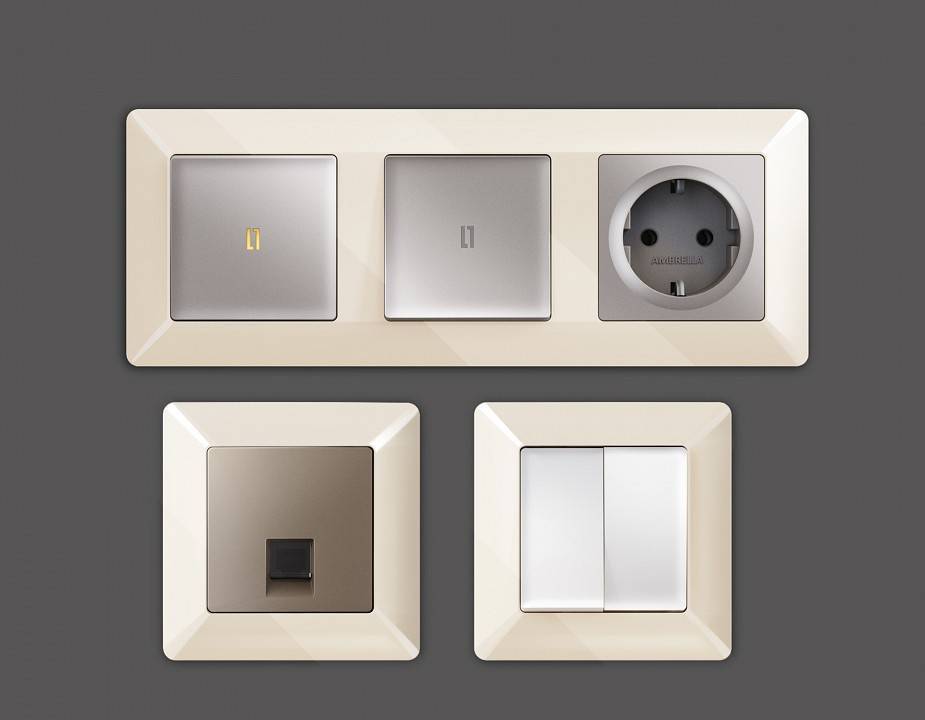 Рамка на 1 пост Ambrella Volt Line AF110301