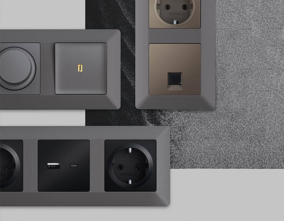 Рамка на 4 поста Ambrella Volt Line AF110654