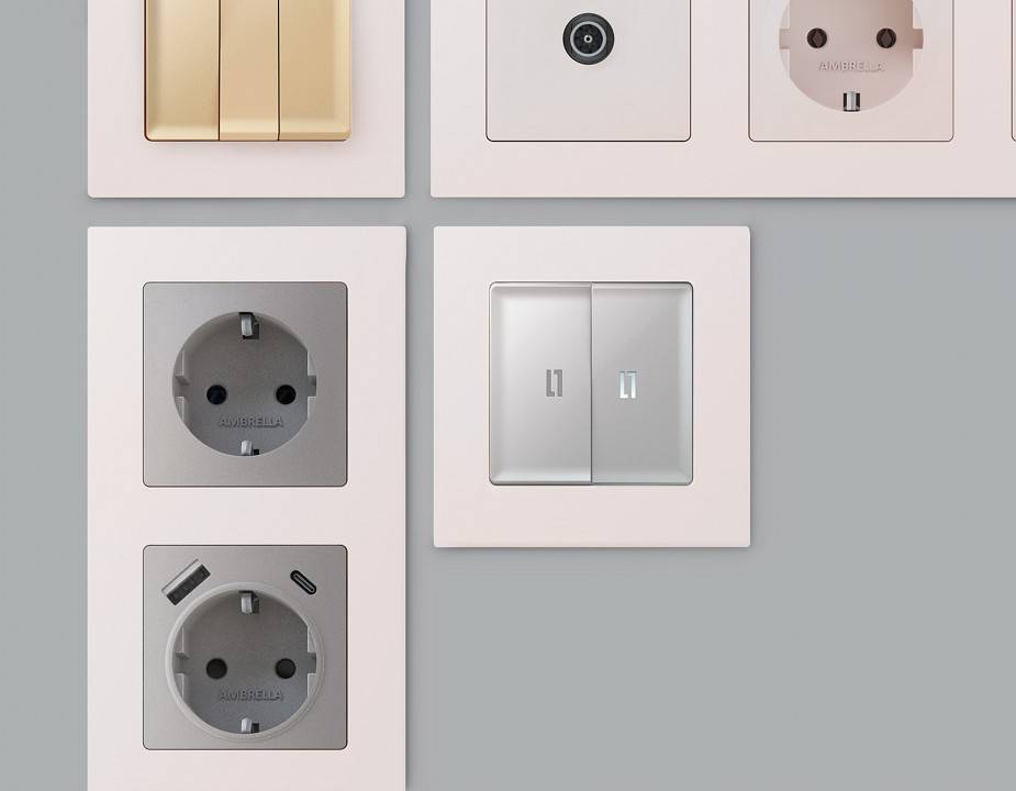 Рамка на 1 пост Ambrella Volt Techno AF220201