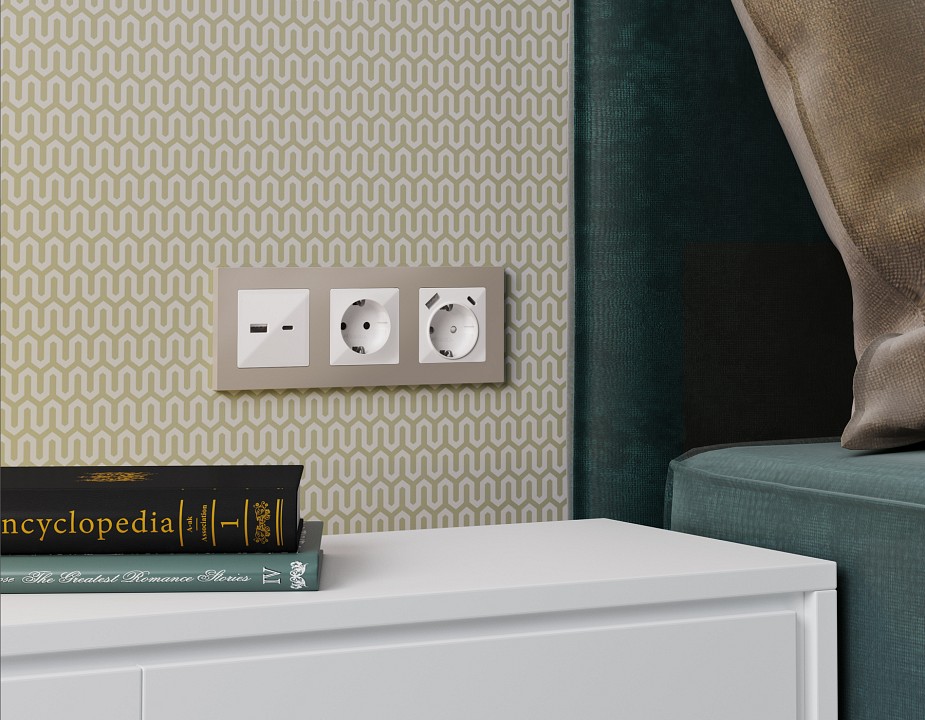 Рамка на 2 поста Ambrella Volt Techno AF220362