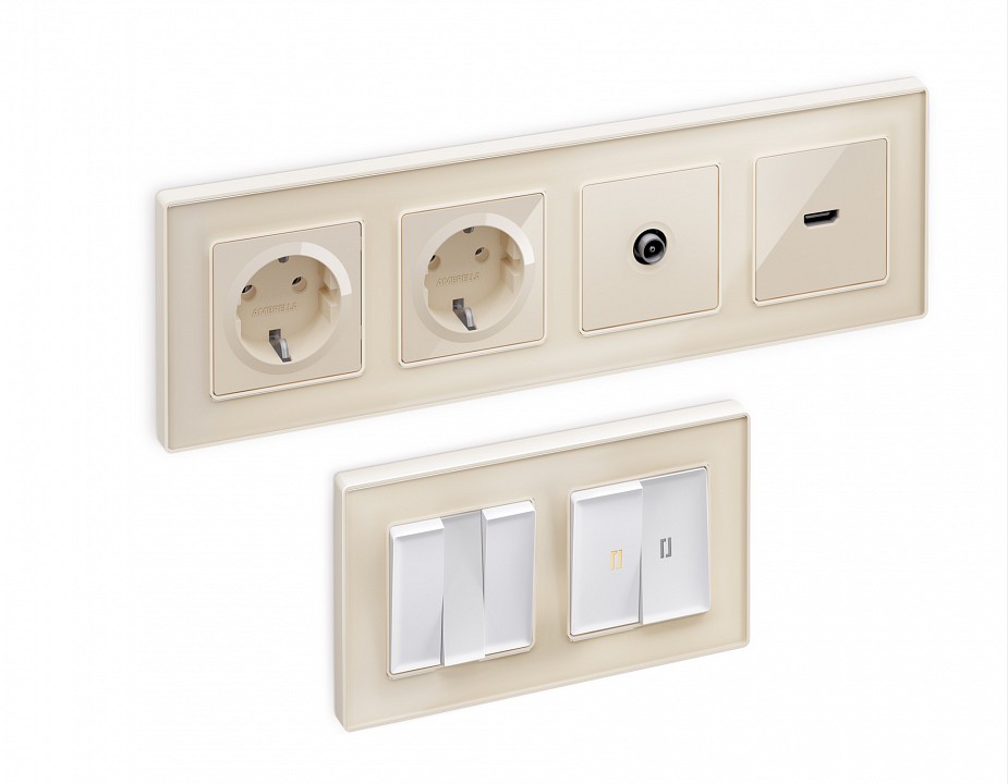 Рамка на 1 пост Ambrella Volt Arctic AF580301