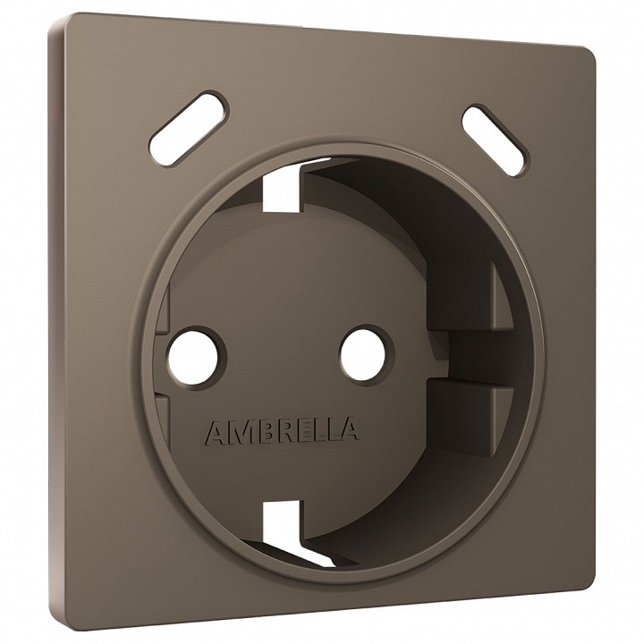 Накладка для розетки с заземлением и со шторками и 2хUSB type С Ambrella Volt ALFA AP6405
