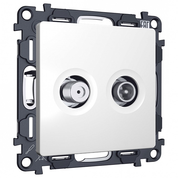 ТВ-розетка и SAT-розетка оконечная без рамки Ambrella Volt MA MA133310