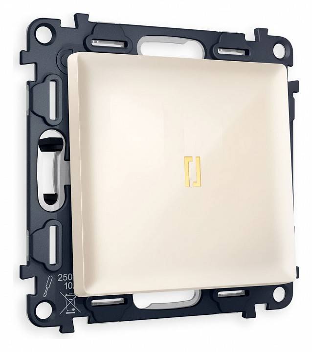 Выключатель проходной одноклавишный с подсветкой Ambrella Volt Quant MA302030