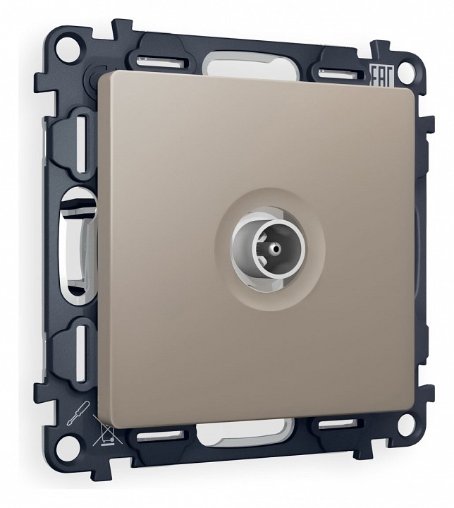 ТВ-розетка проходная без рамки Ambrella Volt Quant MA373030