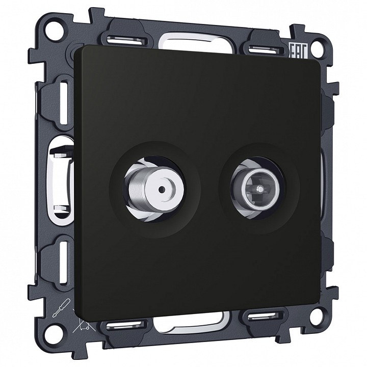 ТВ-розетка и SAT-розетка оконечная без рамки Ambrella Volt ALFA MA813310