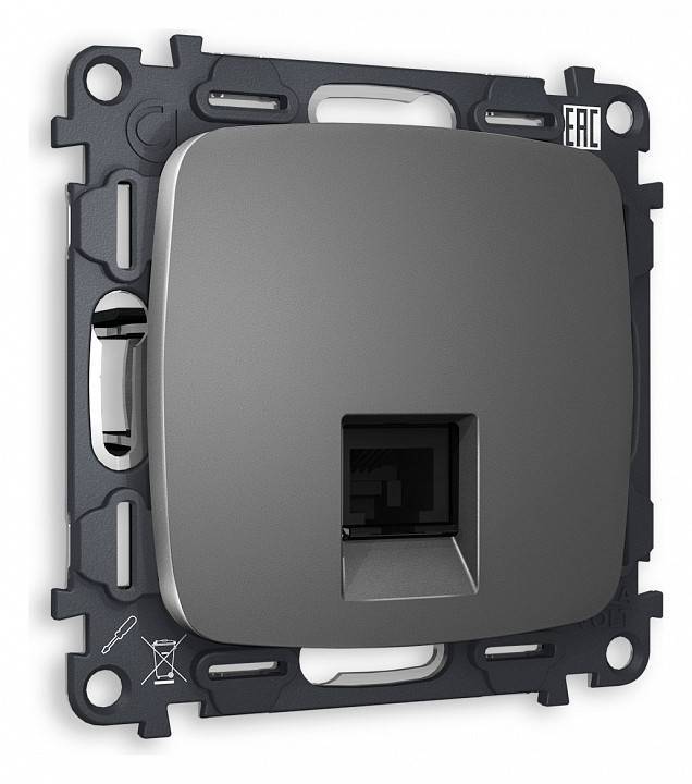 Розетка Ethernet RJ-45 и со шторками, без рамки Ambrella Volt Quant MO662010