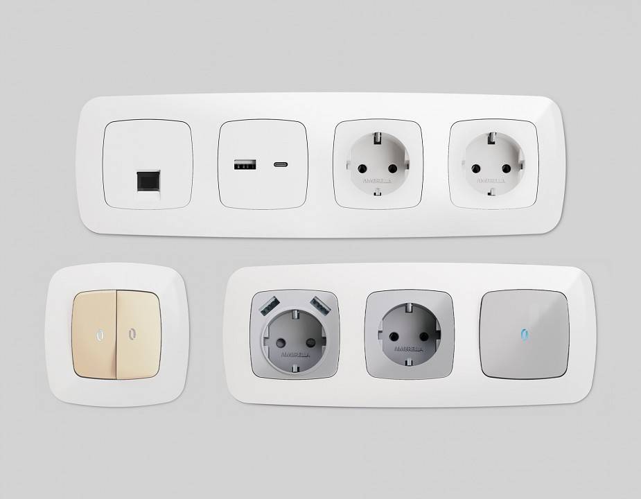 Рамка на 3 поста Ambrella Volt Ecta OF140103