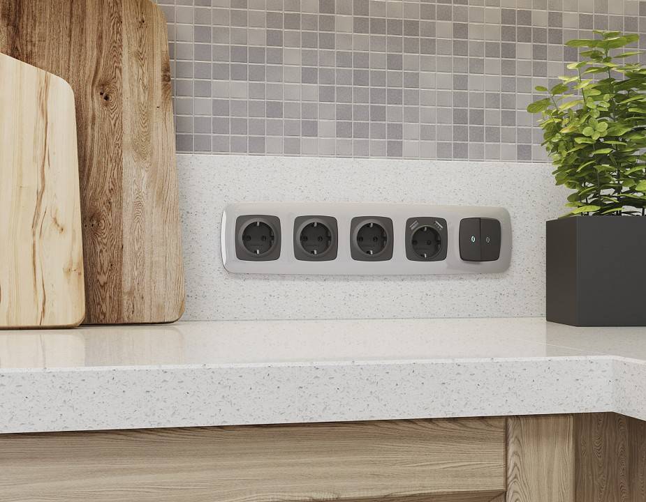 Рамка на 4 поста Ambrella Volt Ecta OF140404