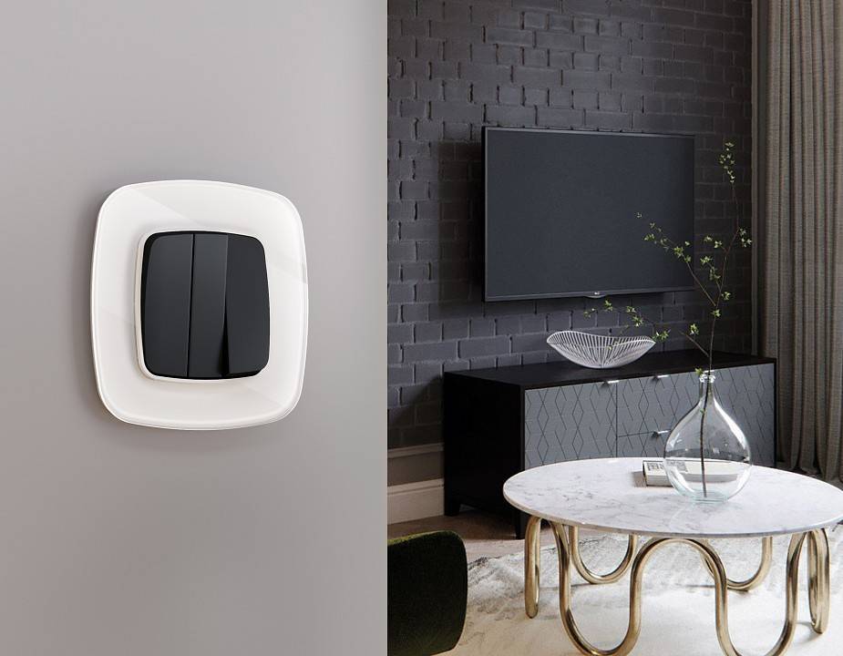 Рамка на 2 поста Ambrella Volt Radian Стекло натуральное OF350102