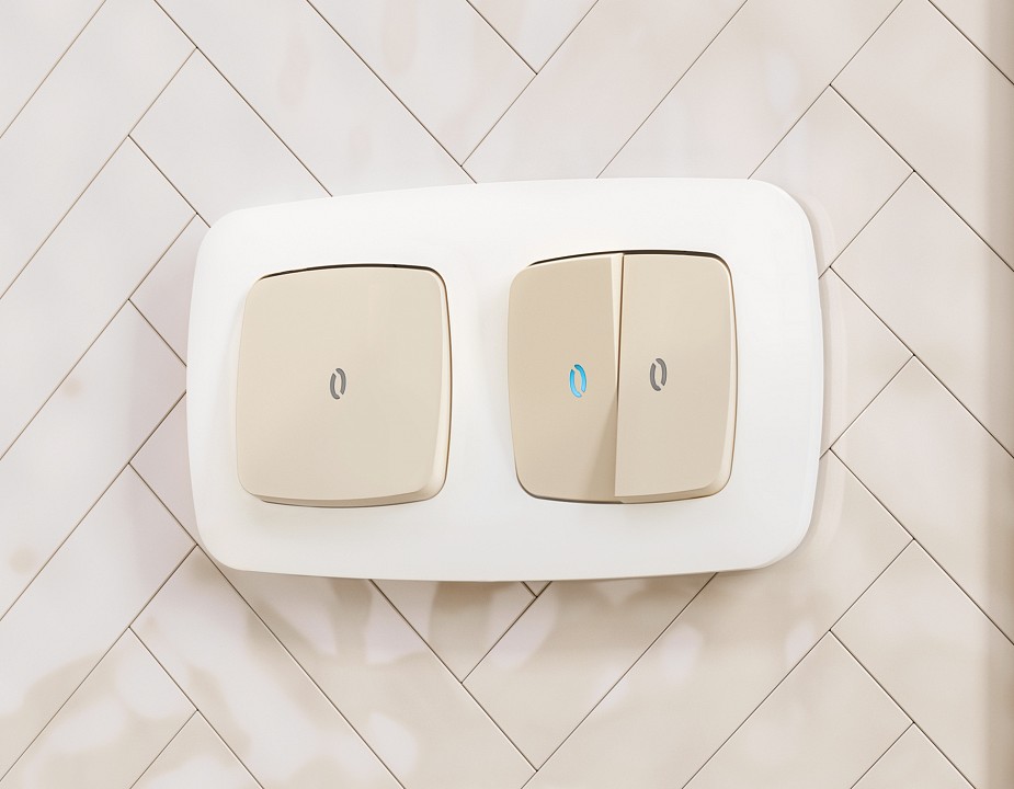 Клавиши для выключателя двухклавишного c подсветкой Ambrella Volt Quant OP3240