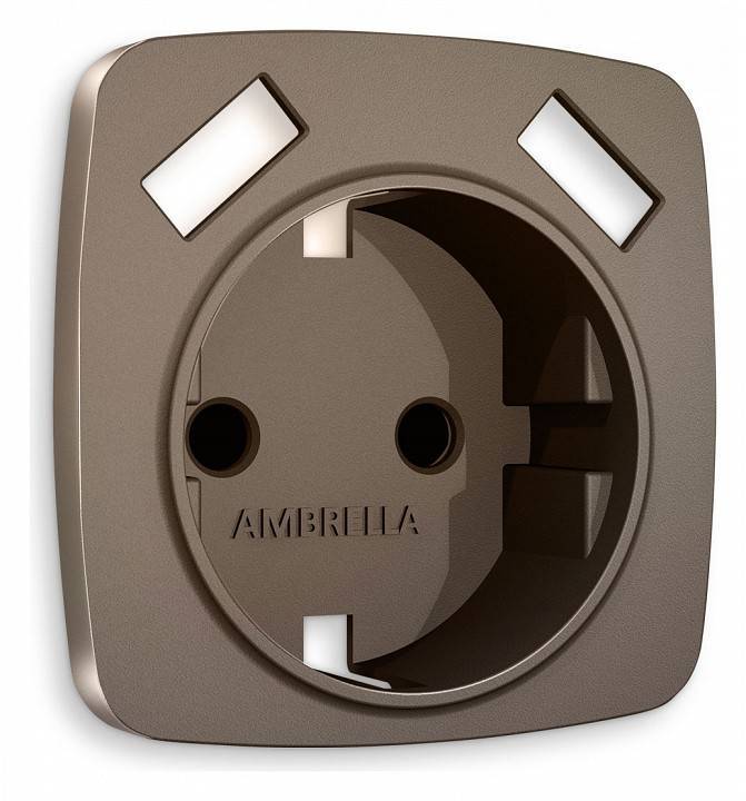 Накладка для розетки с заземлением и со шторками и 2хUSB type A Ambrella Volt Quant OP6390