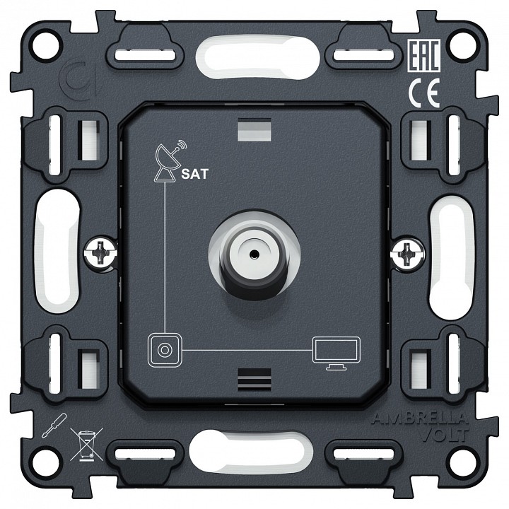 Механизм ТВ-розетки и SAT-розетки Ambrella Volt QUANT VM215