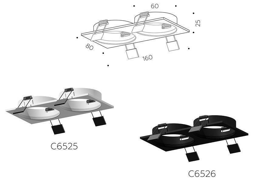 Встраиваемый светильник Ambrella light C C6525