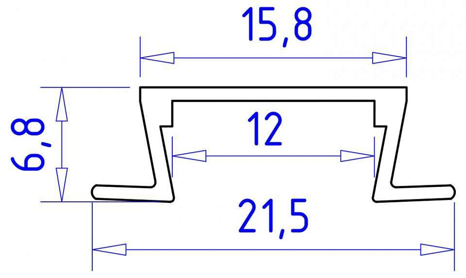 Профиль встраиваемый Ambrella Light GP GP1001AL