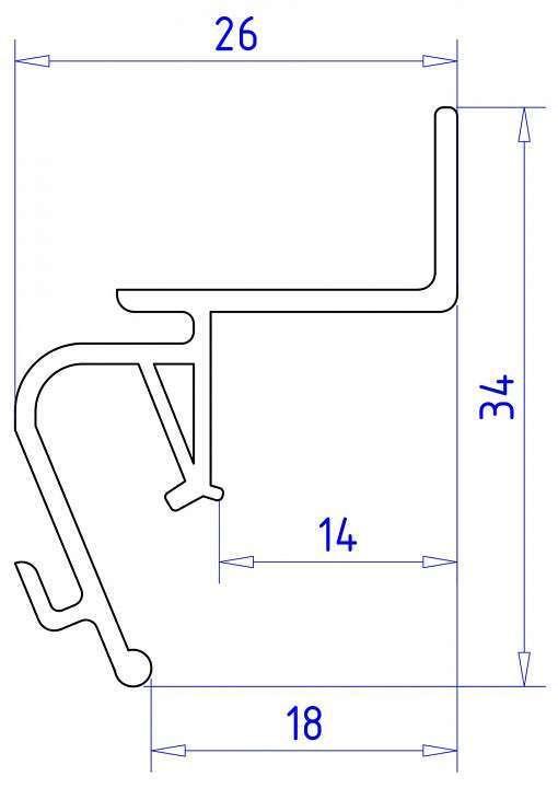 Профиль для контурной подсветки натяжного потолка Ambrella Light GP GP4100BK
