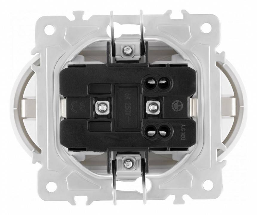Розетка двойная с заземлением, без рамки Arte Milano am-202 202.40-2.white
