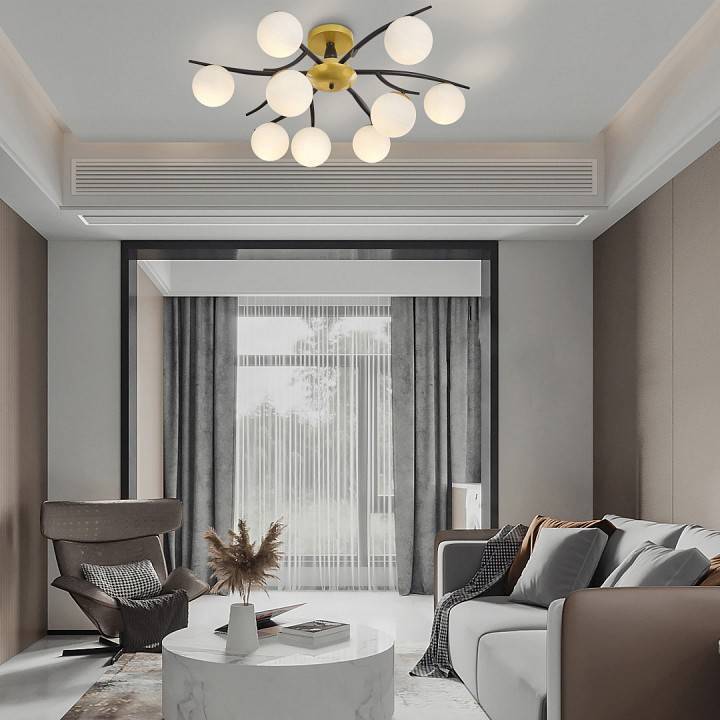 Люстра на штанге Arte Milano Neapolis 273408/9 BK/GD