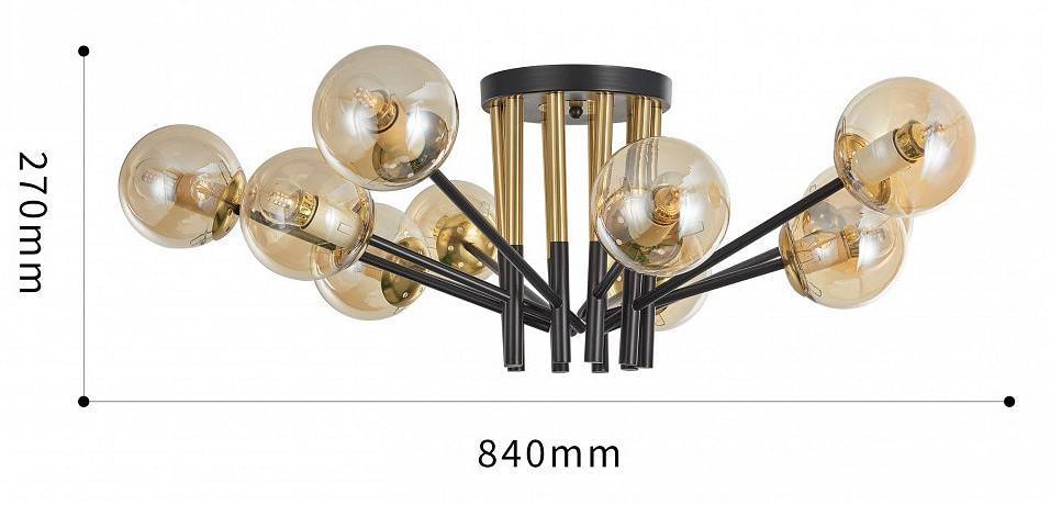 Потолочная люстра Arte Milano Neapolis 273708/10 BK/GD