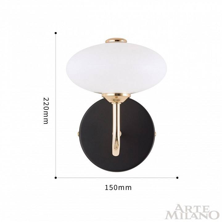 Бра Arte Milano Neapolis-73908 273908/1B BK/GD