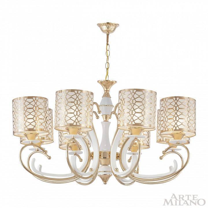 Подвесная люстра Arte Milano Florentia-1237 301237/8 Wh/Gd