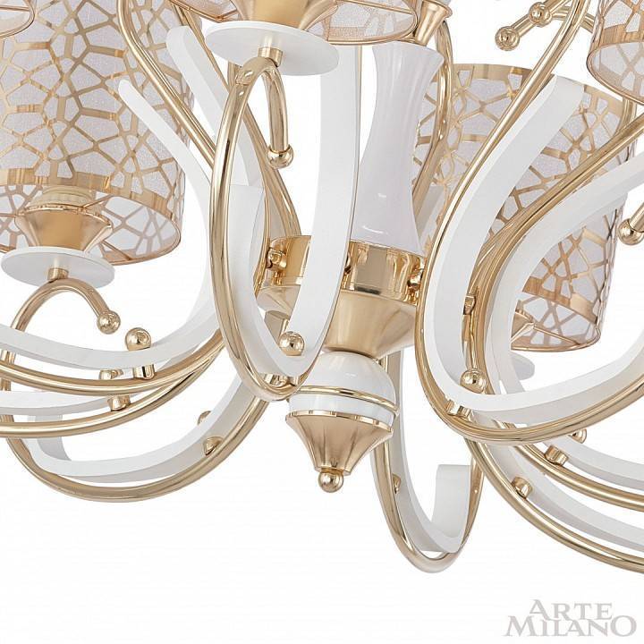 Подвесная люстра Arte Milano Florentia-1237 301237/8 Wh/Gd