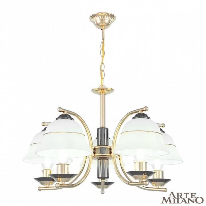 Подвесная люстра Arte Milano Florentia-1240 5 ламп 301240/5 Bk/Gd