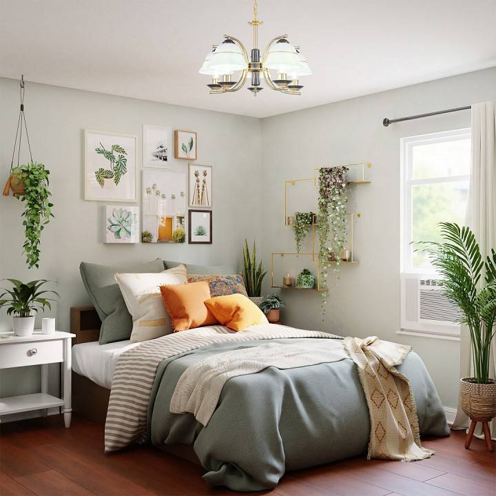 Подвесная люстра Arte Milano Florentia-1240 5 ламп 301240/5 Bk/Gd