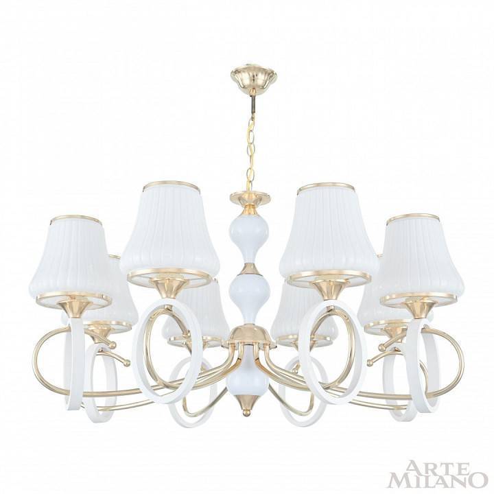 Подвесная люстра Arte Milano Florentia-2387 8 ламп 302387/8 Wh/Gd