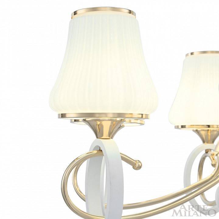 Подвесная люстра Arte Milano Florentia-2387 8 ламп 302387/8 Wh/Gd