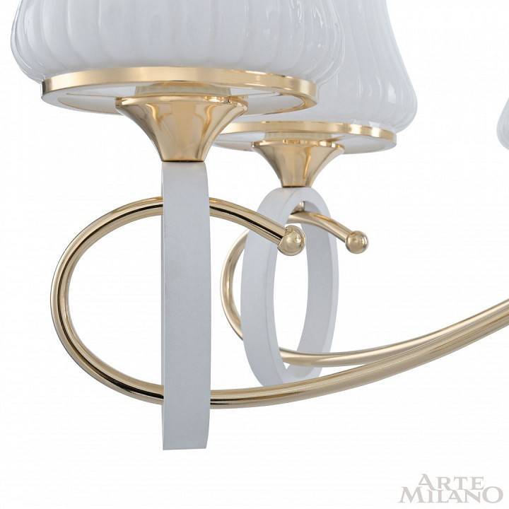 Подвесная люстра Arte Milano Florentia-2387 8 ламп 302387/8 Wh/Gd