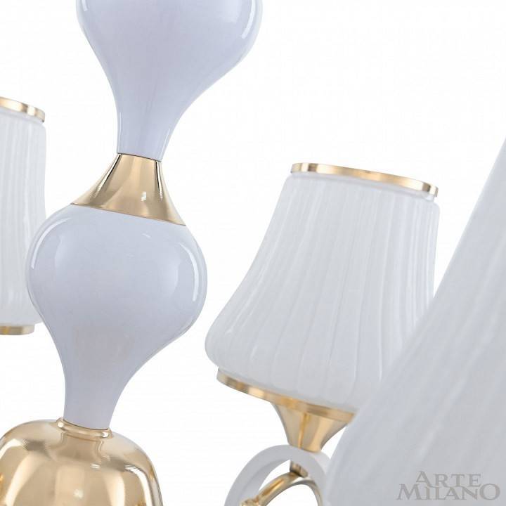 Подвесная люстра Arte Milano Florentia-2387 8 ламп 302387/8 Wh/Gd