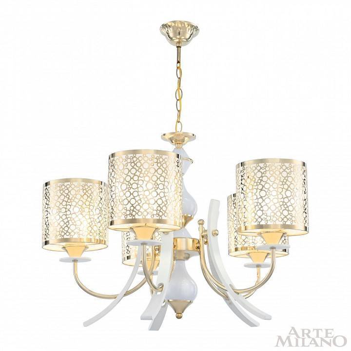 Подвесная люстра Arte Milano Florentia-6067 5 ламп 306067/5 Wh/Gd
