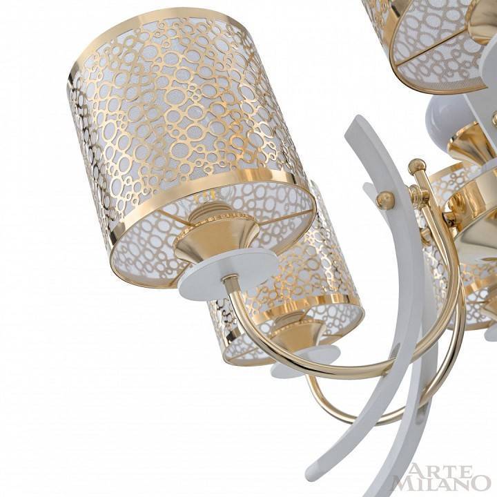 Подвесная люстра Arte Milano Florentia-6067 5 ламп 306067/5 Wh/Gd