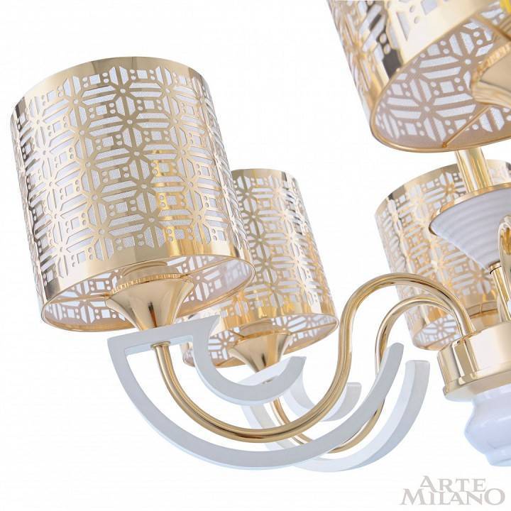 Подвесная люстра Arte Milano Florentia-8857 308857/8 Wh/Gd
