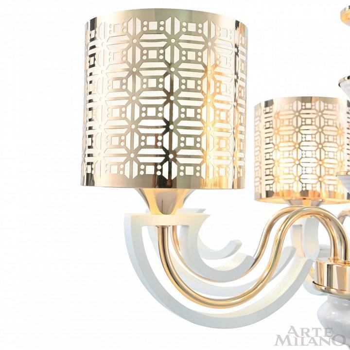 Подвесная люстра Arte Milano Florentia-8857 308857/8 Wh/Gd