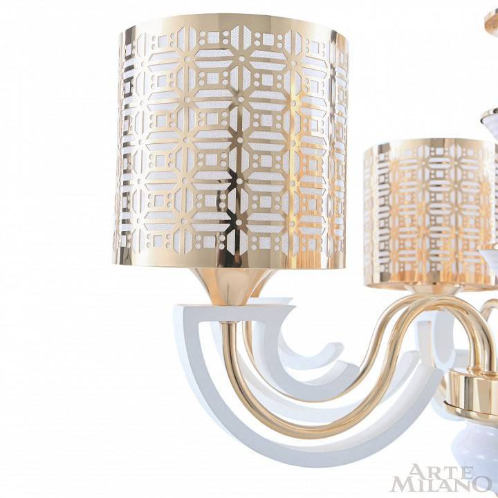Подвесная люстра Arte Milano Florentia-8857 308857/8 Wh/Gd