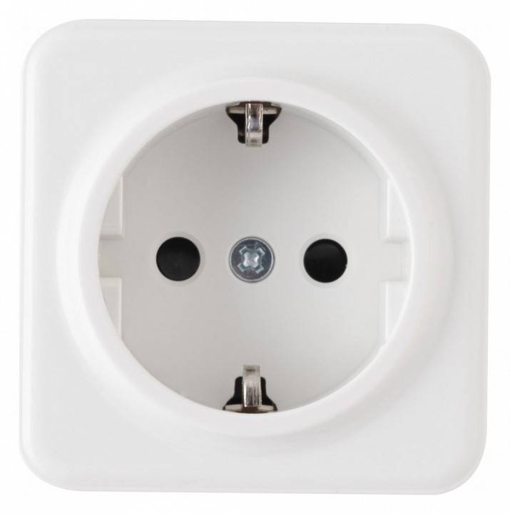 Розетка с заземлением и со шторкой Arte Milano am-310 310.40-1.white