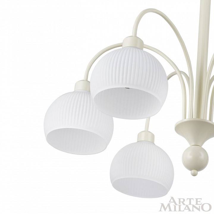 Люстра на штанге Arte Milano AM-Napoli 5 ламп D700 слоновая кость 313066/D700/5 IV