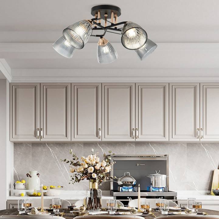 Потолочная люстра Arte Milano AMALFI 5 ламп 322610/5 BK+FG